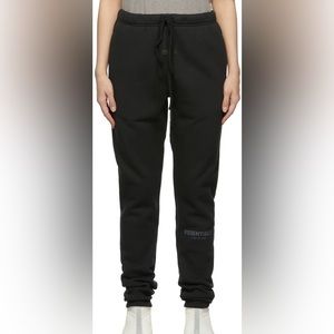 ESSENTIALS Black Logo Sweat Lounge Pants
